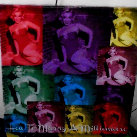 marilyn monroe how to marry a millionaire canvas photo wood art - actress jfk - Picture 1 of 8